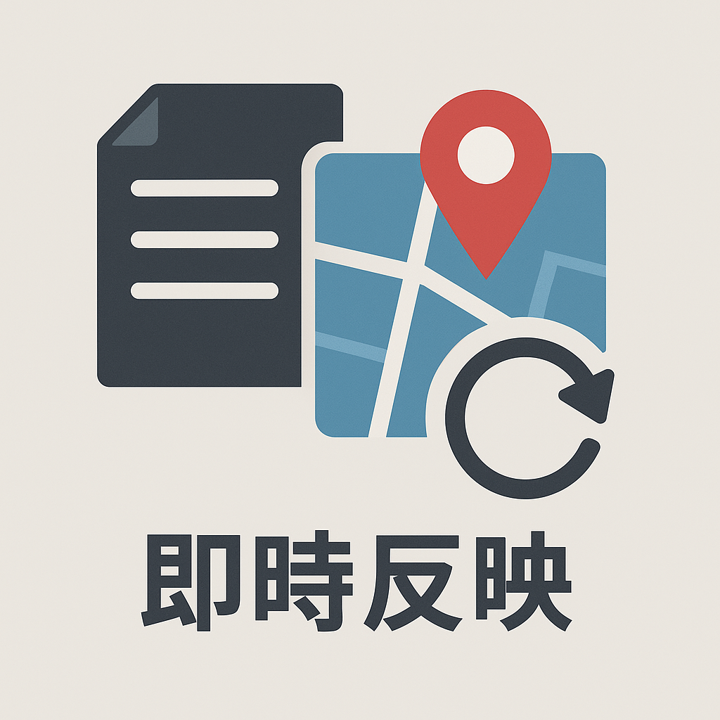 データの即時反映イメージ
